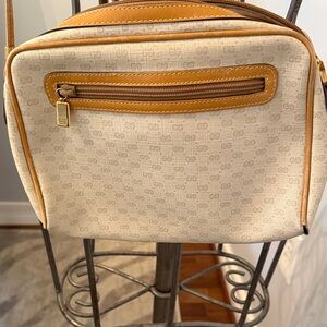 Beige and Tan Crossbody Bag